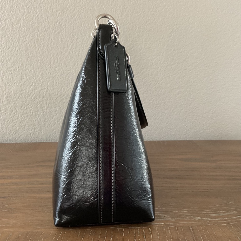 Coach Black Glazed Leather Juliet Shoulder Bag - Picture 6 of 12